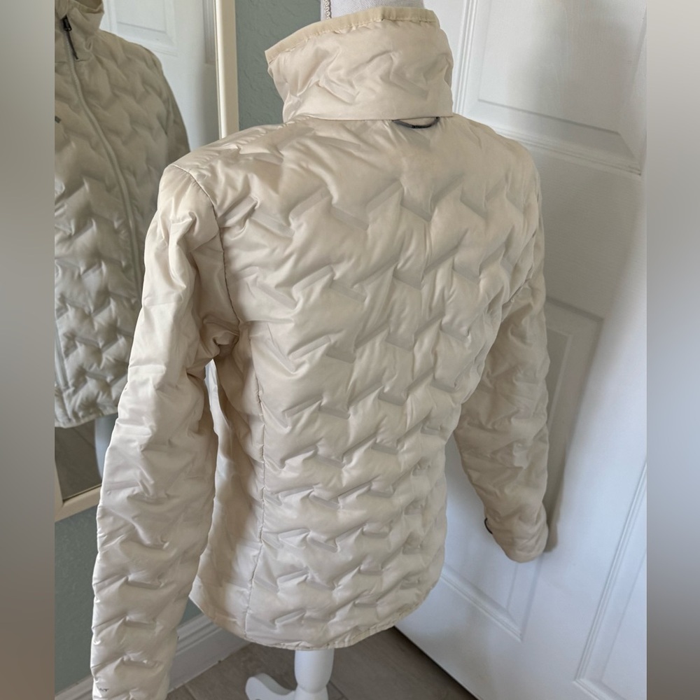 Columbia Golden Grove Quilted Puffer Jacket Women’s Small Cream Zip Lightweight - Picture 4 of 16